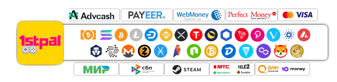 Buy Gift Cards with SBP СБП Mir МИР Webmoney Payeer Qiwi Yoomoney Crypto Bitcoin Ethereum Solana Tether Litecoin - 1stpal.com