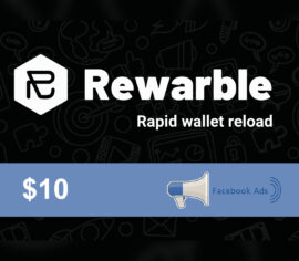 Rewarble Facebook Ads $10 Gift Card US TopUp Keys