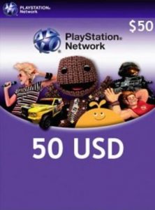 US $50 Playstation Network Gift card